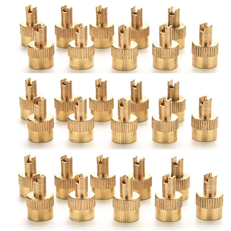 CosCosX 100 Pcs Metal Slotted Slot Valve Caps with Valve Core Remover Tire Valve Air Dust Cover Stem Cap Tyre Valve Caps Universal Tire Stem Covers for Cars Trucks Motorcycle Bicycle Tire Dust Cap - Image 1